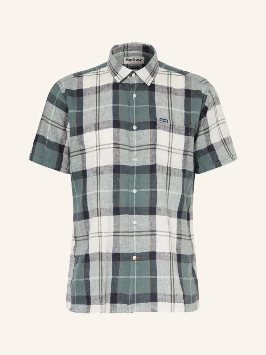 Zdjęcie produktu Barbour Koszula Z Krótkim Rękawem Croft Relaxed Fit Z Lnem gruen