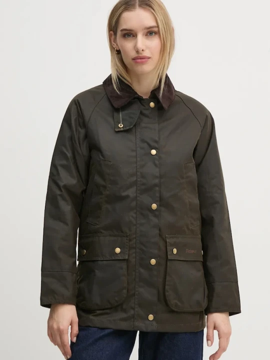 Zdjęcie produktu Barbour kurtka bawełniana Acorn Wax Jacket zielony