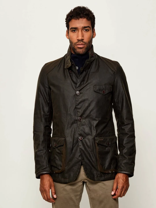 Zdjęcie produktu Barbour Kurtka Beacon | Slim Fit | z dodatkiem skóry brązowy