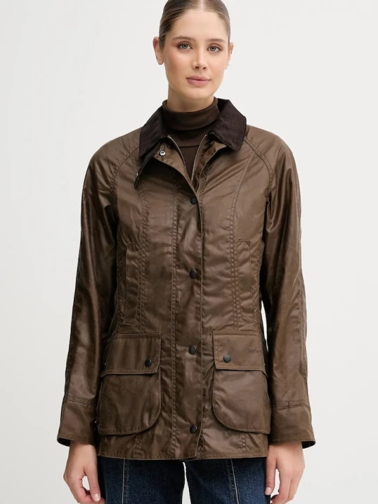 Zdjęcie produktu Barbour kurtka przejściowa damska bawełniana Beadnell brązowy