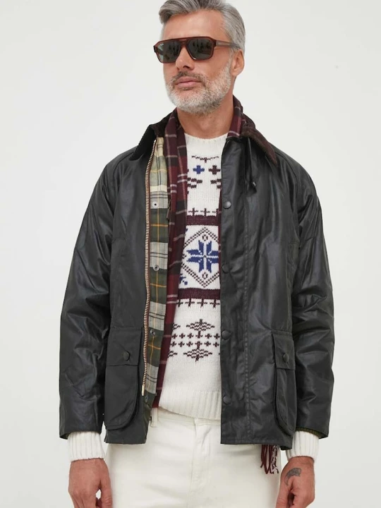 Zdjęcie produktu Barbour kurtka Bedale Wax Jacket zielony