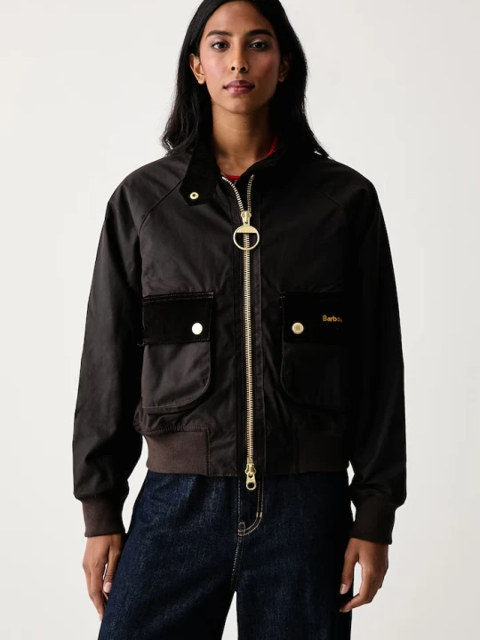 Zdjęcie produktu Barbour kurtka damska bawełniana Ivybridge brązowy