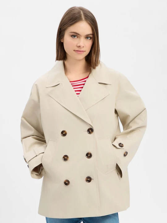 Zdjęcie produktu Barbour Kurtka - Maisy Showerproof Kobiety Bawełna beżowy