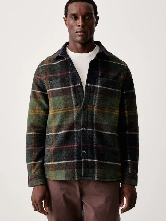 Zdjęcie produktu Barbour kurtka męska z dodatkiem wełny Woodlane zielony