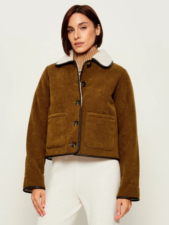 Zdjęcie produktu Barbour Kurtka Penny | shearling | Relaxed fit | sztruks brązowy