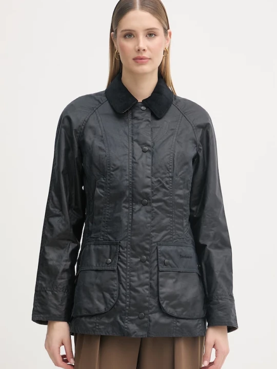 Zdjęcie produktu Barbour kurtka przejściowa damska bawełniana Beadnell granatowy