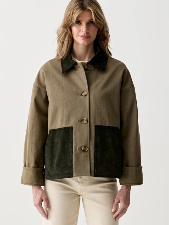 Zdjęcie produktu Barbour kurtka przejściowa damska z bawełną Cloverdale zielony