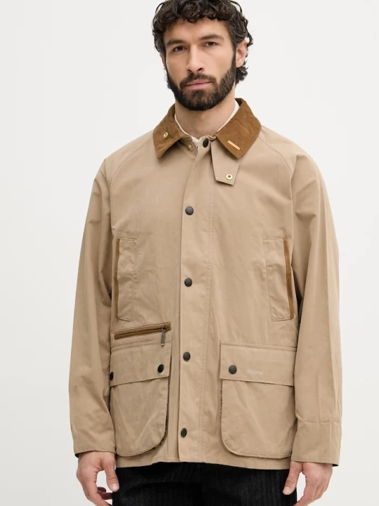 Zdjęcie produktu Barbour kurtka przejściowa męska z bawełną Bedale beżowy