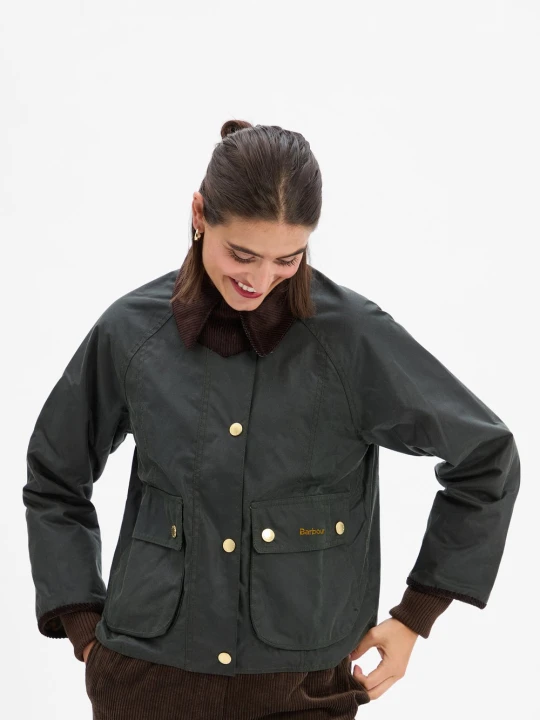 Zdjęcie produktu Barbour kurtka woskowana - Beadnell Kobiety Bawełna zielony