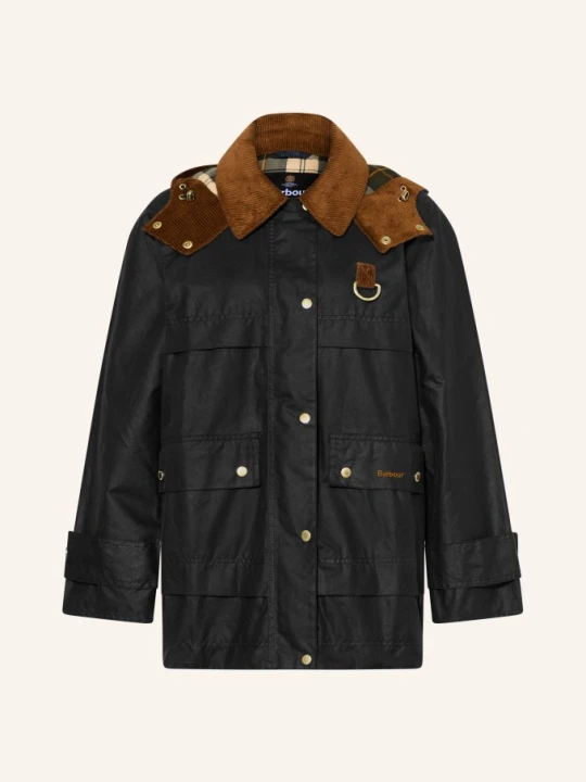 Zdjęcie produktu Barbour Kurtka Wrenwood Wax Z Odpinanym Kapturem braun brązowy