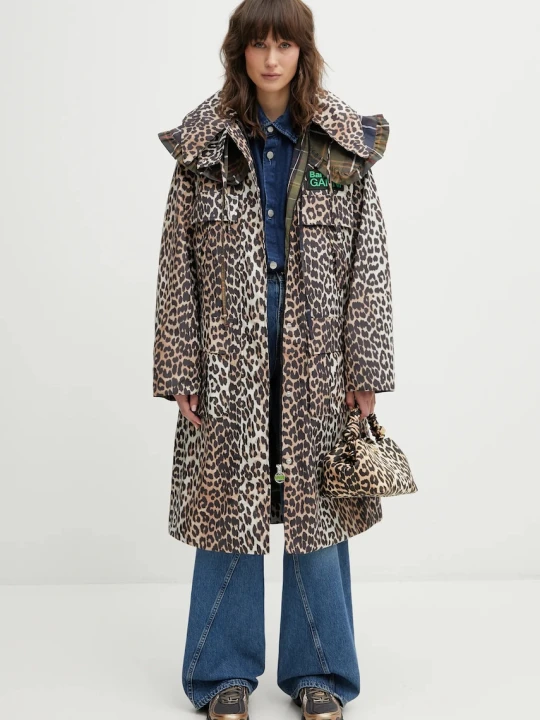 Zdjęcie produktu Barbour kurtka x Ganni Leopard Waterproof