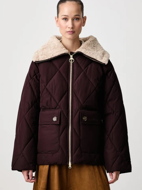 Zdjęcie produktu Barbour kurtka zimowa damska Eva bordowy