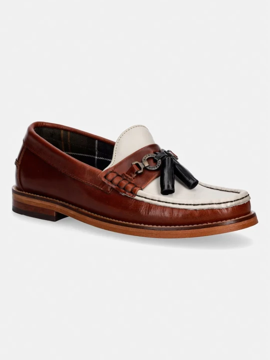 Zdjęcie produktu Barbour LFO0784BR71 mokasyny damskie skórzane