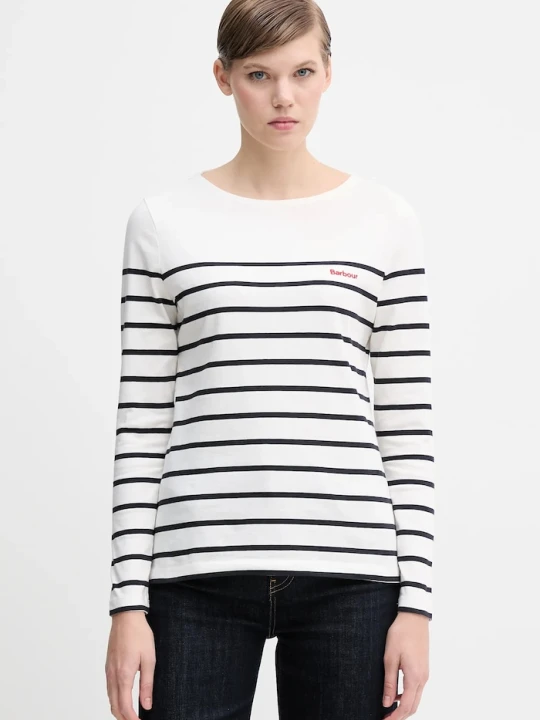 Zdjęcie produktu Barbour longsleeve bawełniany BRADLEY beżowy