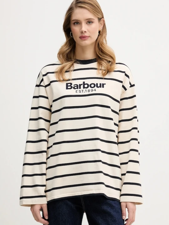 Zdjęcie produktu Barbour longsleeve bawełniany Maeve beżowy