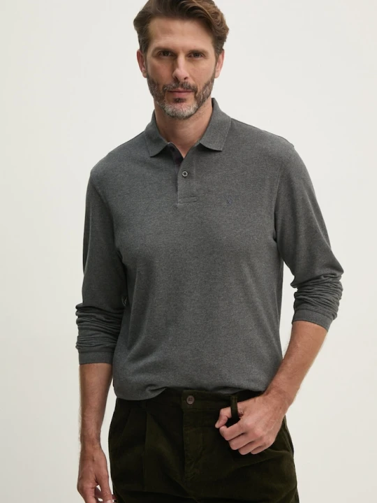 Zdjęcie produktu Barbour longsleeve bawełniany szary