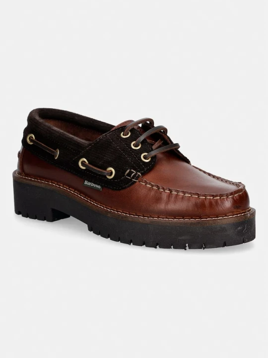 Zdjęcie produktu Barbour mokasyny damskie skórzane Darras brązowy