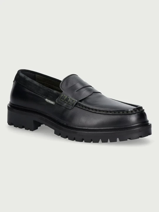 Zdjęcie produktu Barbour mokasyny męskie skórzane Croxton czarny