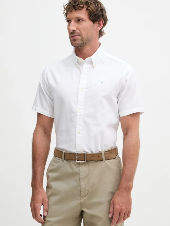 Zdjęcie produktu Barbour koszula oxford męska bawełniana Oxtown S / S Tailored Shirt biały
