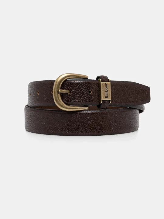 Zdjęcie produktu Barbour pasek męski skórzany Clyde brązowy