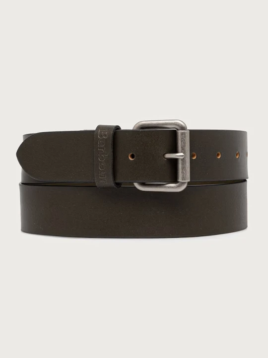 Zdjęcie produktu Barbour pasek męski skórzany zielony