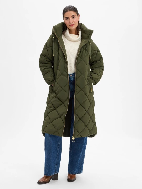 Zdjęcie produktu Barbour Pikowany płaszcz - Kirkton Puffer Kobiety Sztuczne włókno zielony