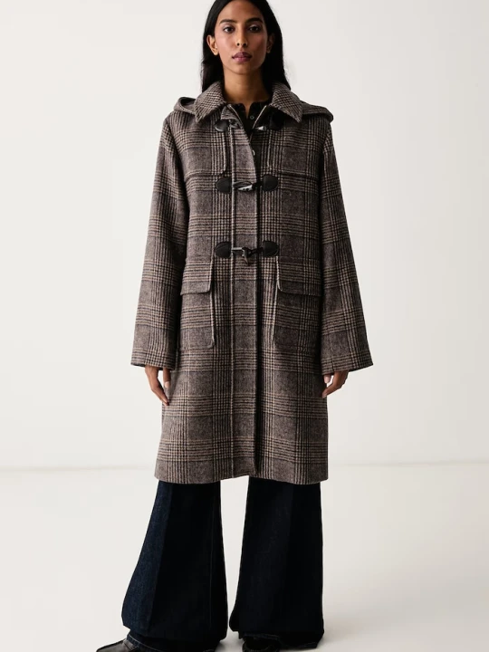 Zdjęcie produktu Barbour płaszcz damski z wełną Melody brązowy