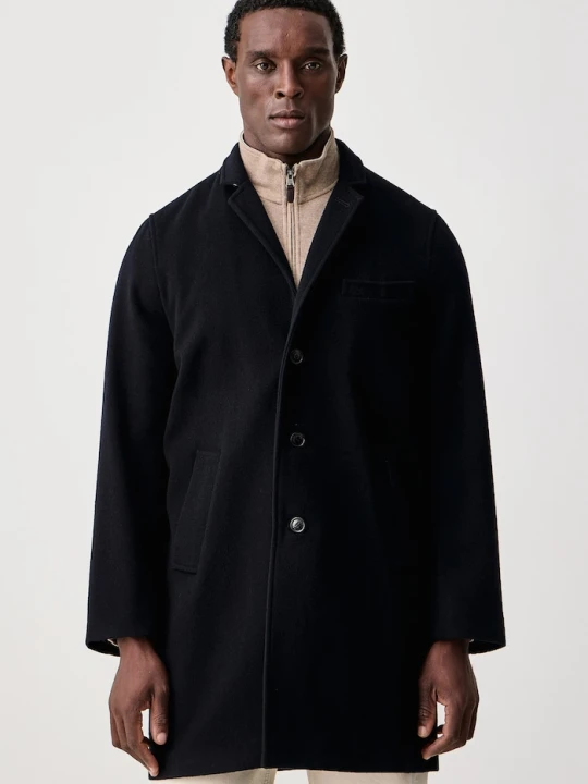 Zdjęcie produktu Barbour płaszcz męski z wełną granatowy