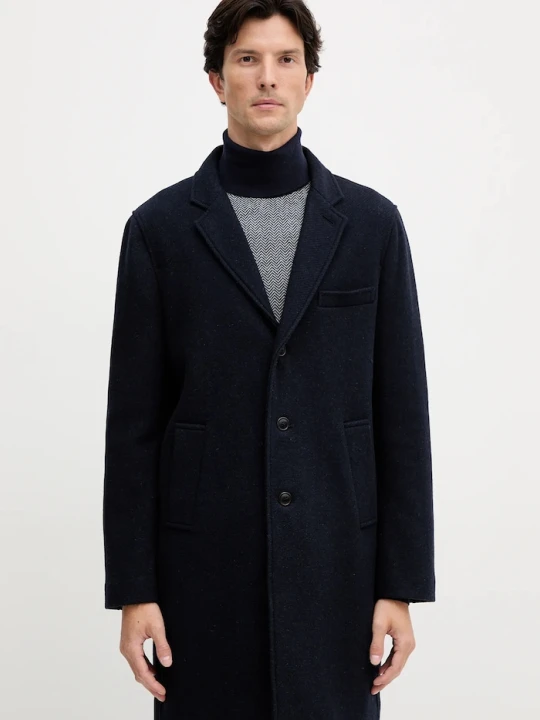 Zdjęcie produktu Barbour płaszcz wełniany KIRKBRIDGE granatowy