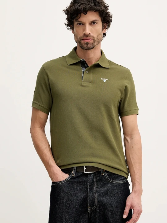 Zdjęcie produktu Barbour polo męskie bawełniane zielony