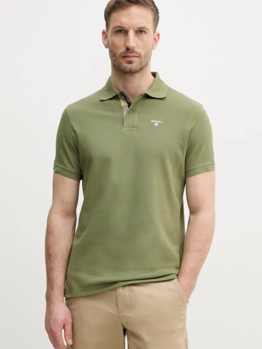 Zdjęcie produktu Barbour polo męskie bawełniane zielony