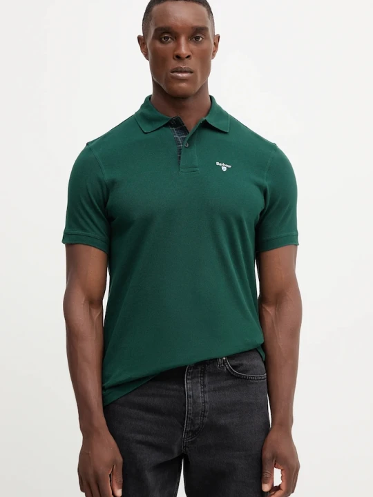 Zdjęcie produktu Barbour polo męskie bawełniane zielony