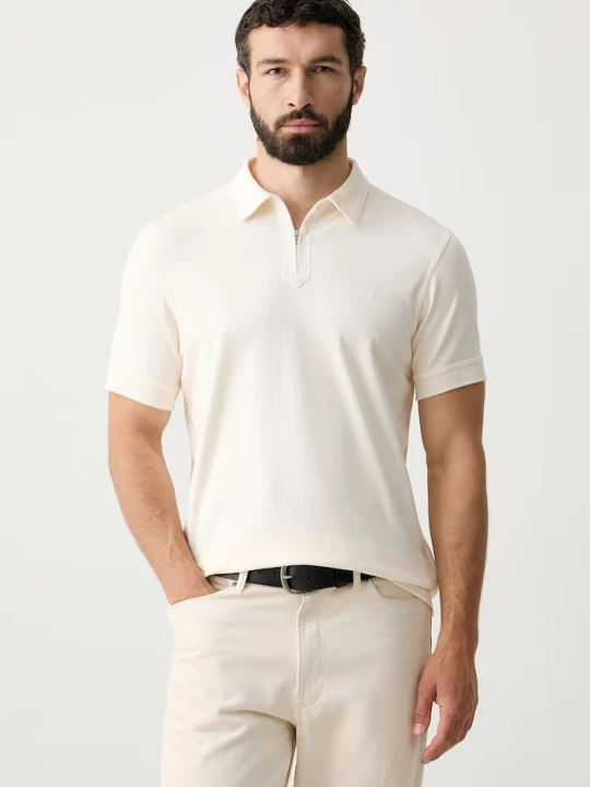 Zdjęcie produktu Barbour polo męskie bawełniane Crakehall beżowy