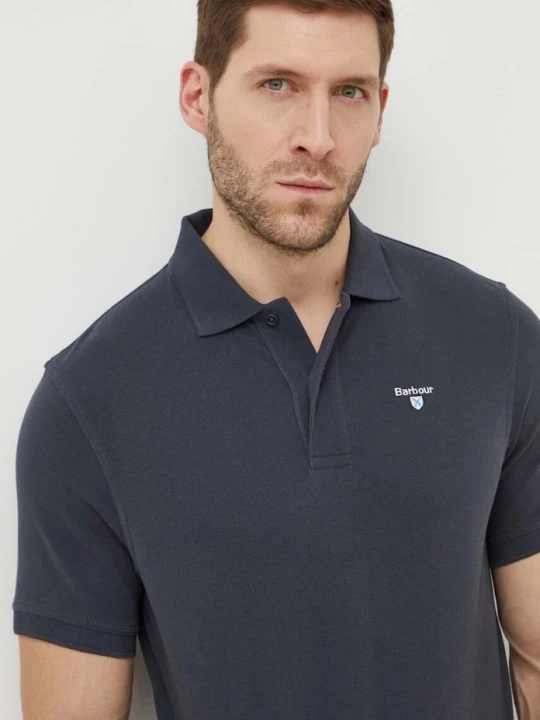 Zdjęcie produktu Barbour polo męskie bawełniane ESSENTIALS granatowy