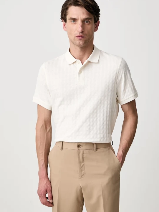 Zdjęcie produktu Barbour polo męskie bawełniane Faversham beżowy