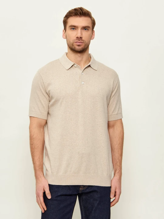 Zdjęcie produktu Barbour Polo Muston | Regular Fit | z dodatkiem lnu beżowy