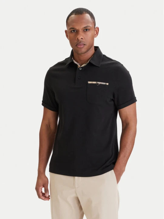 Zdjęcie produktu Barbour Polo Premium Corpatch MML1496BK31 Czarny Tailored Fit