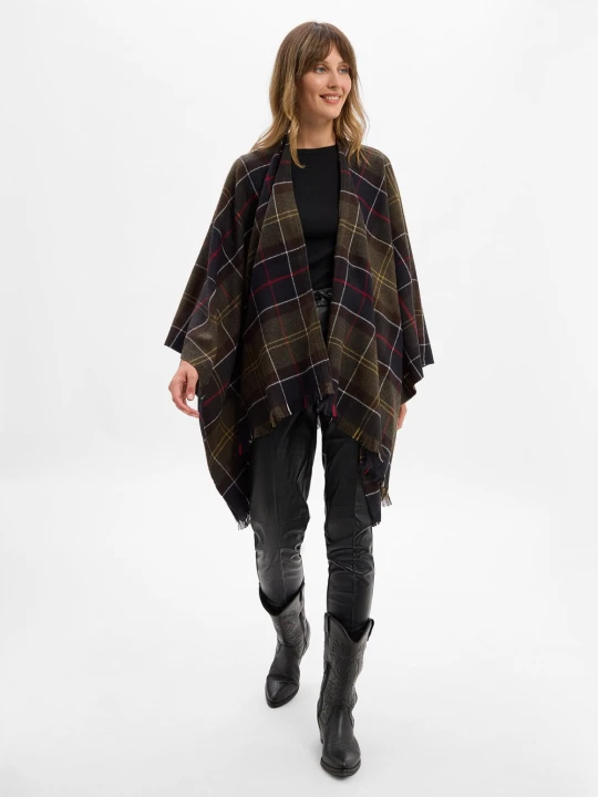 Zdjęcie produktu Barbour Ponczo - Staffin Tartan Serape Kobiety Sztuczne włókno zielony | wielokolorowy