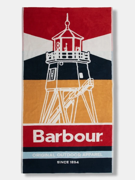 Zdjęcie produktu Barbour ręcznik plażowy bawełniany czerwony