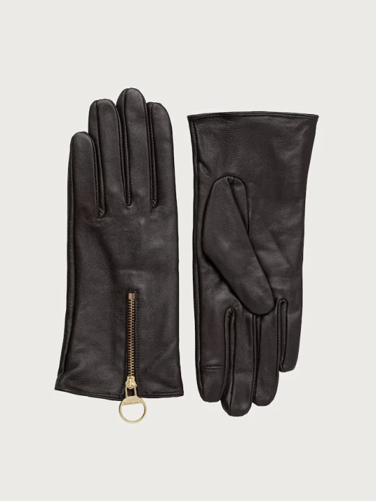 Zdjęcie produktu Barbour rękawiczki damskie skórzane brązowy