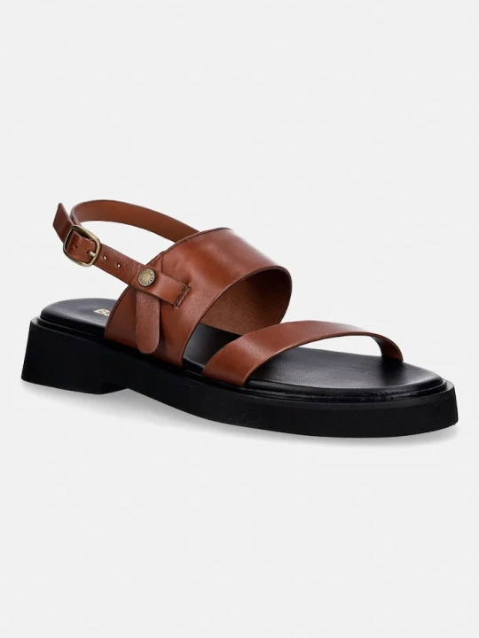 Zdjęcie produktu Barbour sandały damskie skórzane Dakota brązowy