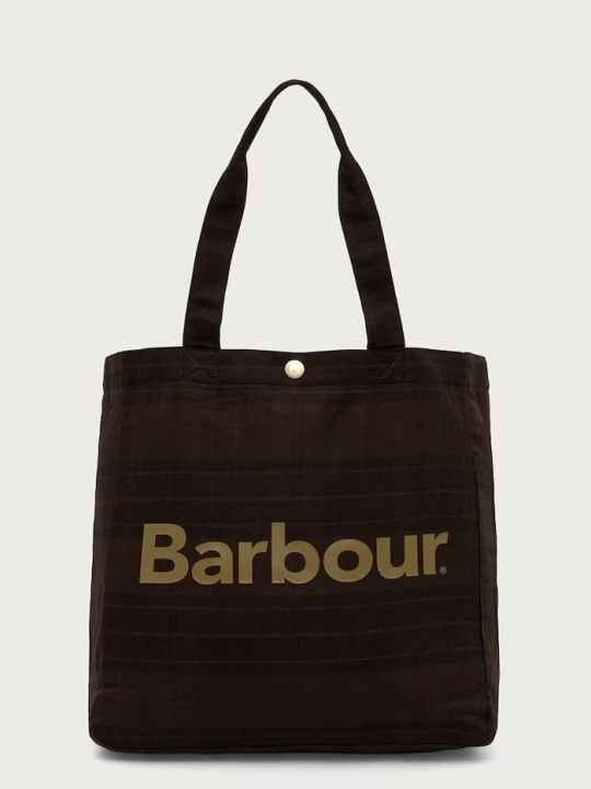 Zdjęcie produktu Barbour shopperka bawełniana brązowy