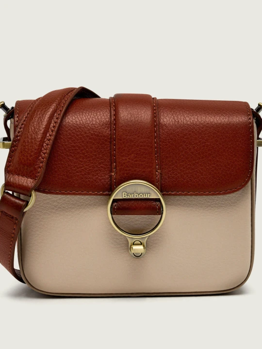 Zdjęcie produktu Barbour Skórzana listonoszka Mini Rosa beżowy