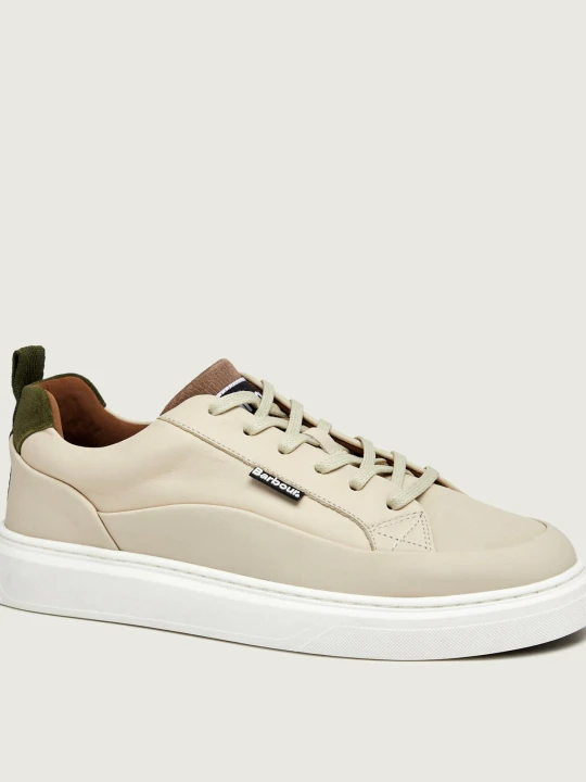 Zdjęcie produktu Barbour Skórzane sneakersy Stannington | zamsz beżowy