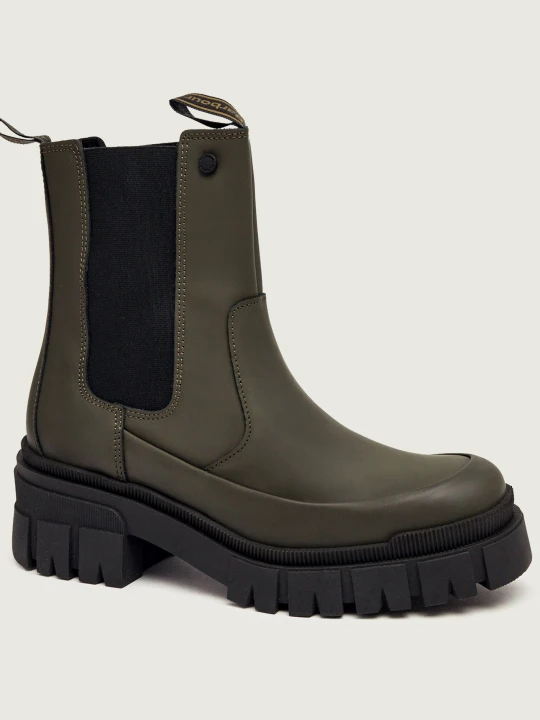 Zdjęcie produktu Barbour Skórzane sztyblety Sofie oliwkowy