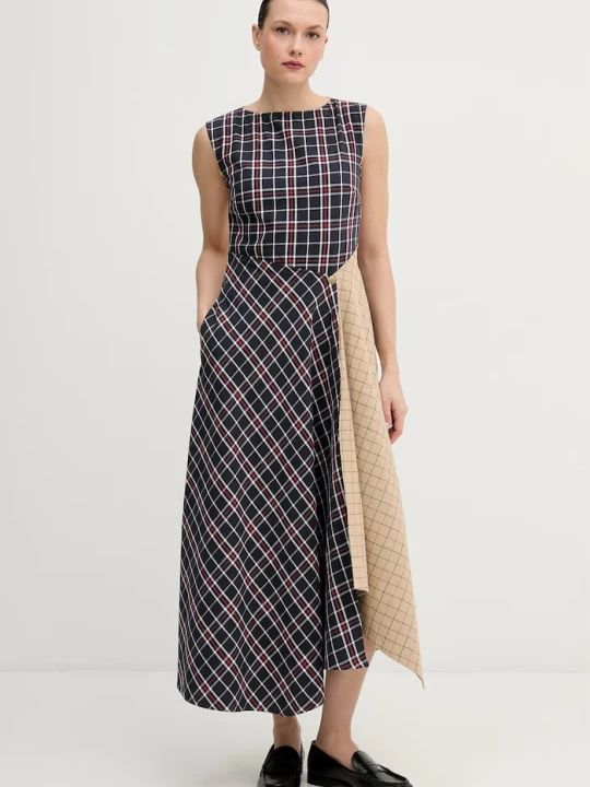 Zdjęcie produktu Barbour sukienka bawełniana Dalbury granatowy