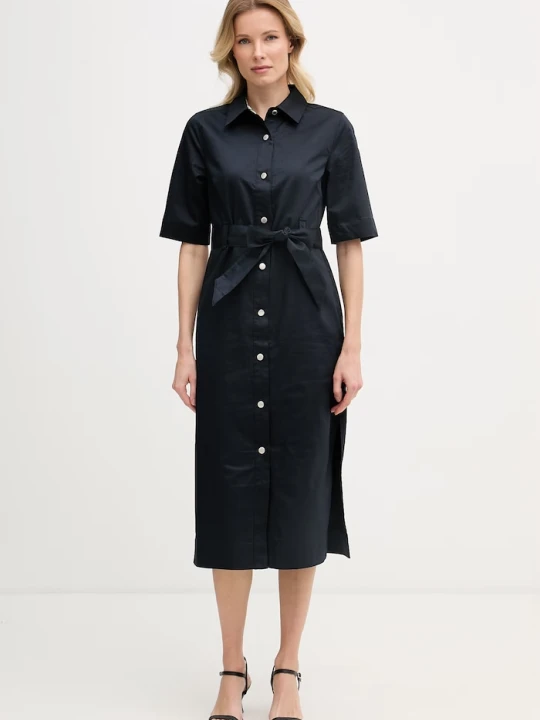 Zdjęcie produktu Barbour sukienka bawełniana Sloane granatowy