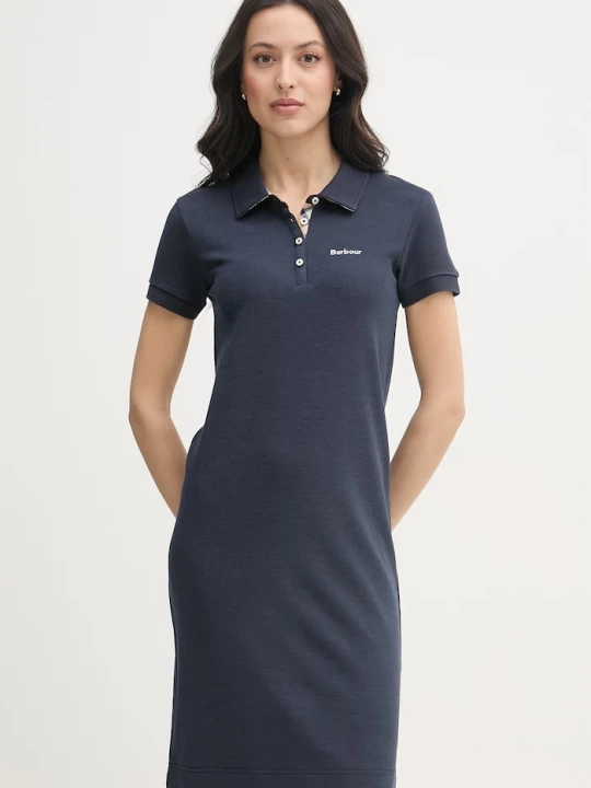 Zdjęcie produktu Barbour sukienka z wiskozą granatowy