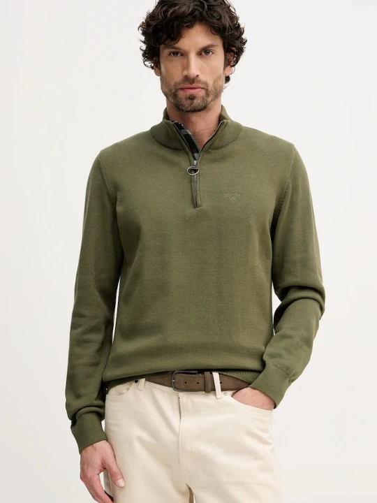 Zdjęcie produktu Barbour sweter bawełniany zielony