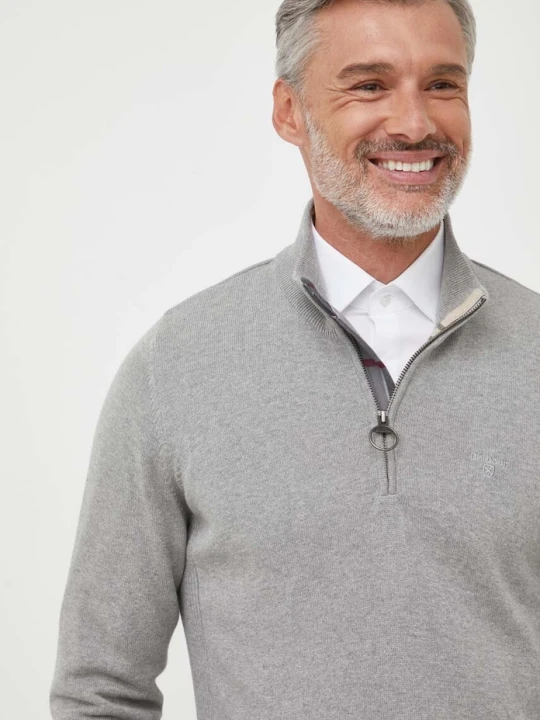 Zdjęcie produktu Barbour sweter bawełniany szary